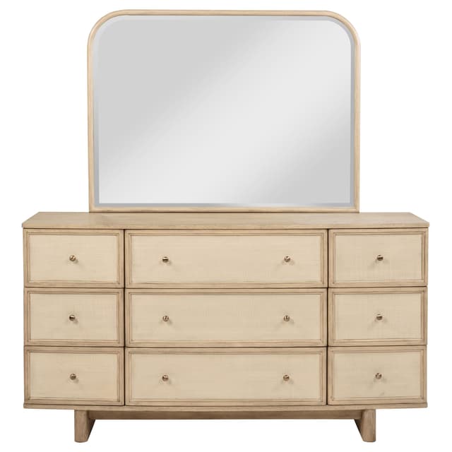 Kailani 9-drawer Dresser and Mirror Beige Oak — photo 3