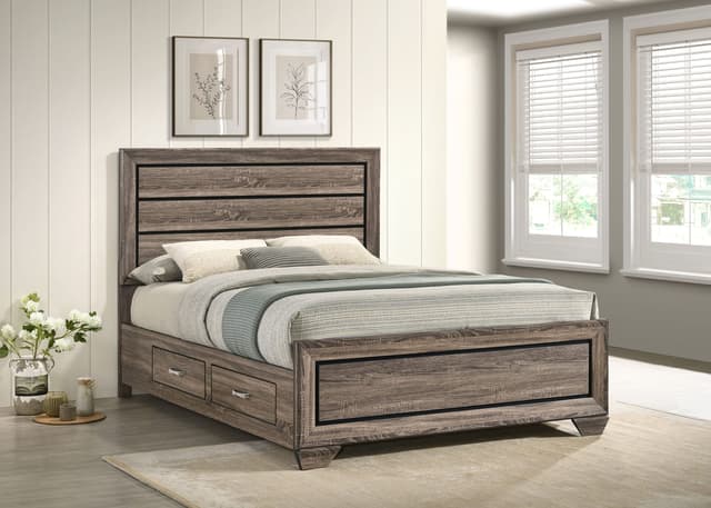 Kauffman Wood Panel Storage Bed — photo 2