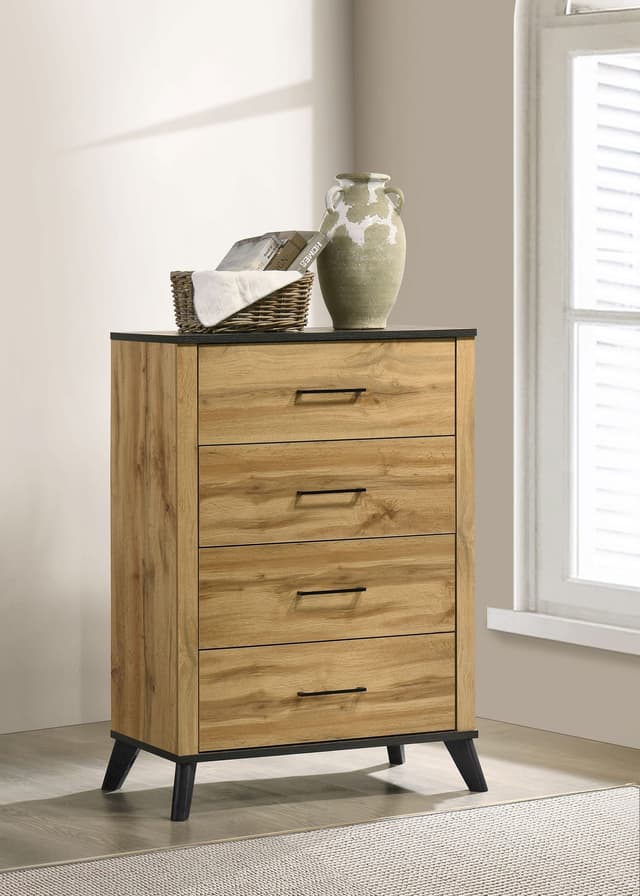 Kaywood 4-drawer Bedroom Chest of Drawers Natural Pine — photo 2