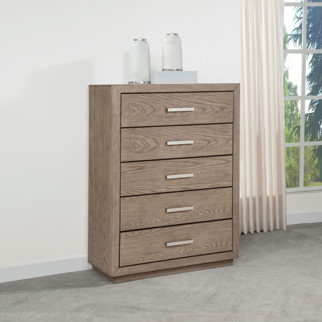 Kenora 5-drawer Bedroom Chest Barley Brown — photo 2