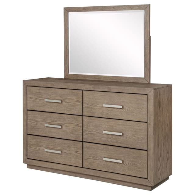 Kenora 6-drawer Dresser and Mirror Barley Brown — photo 4