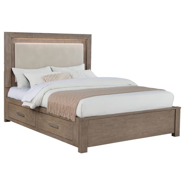 Kenora Wood LED Panel Storage Bed — photo 5