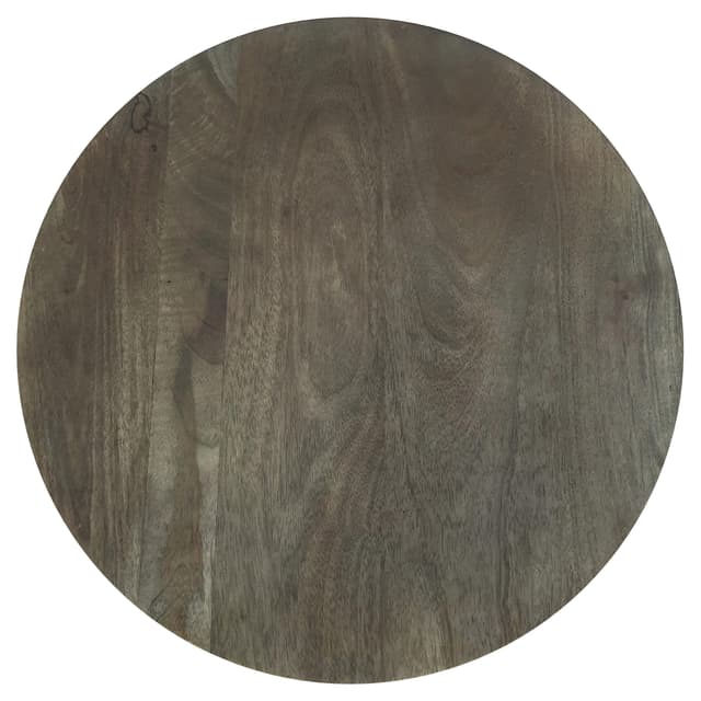 Kinkaid Round Solid Mango Wood End Table Brown — photo 5