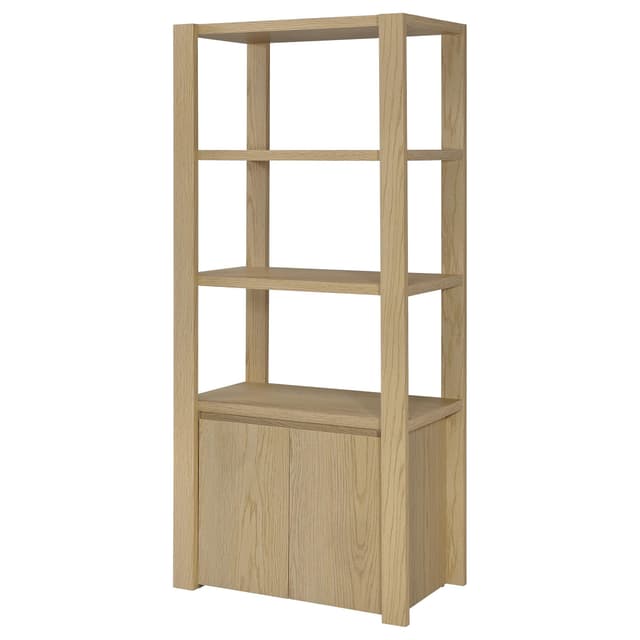 Laurelton 3-shelf Media Tower Tall Pier Cabinet Light Oak — photo 5