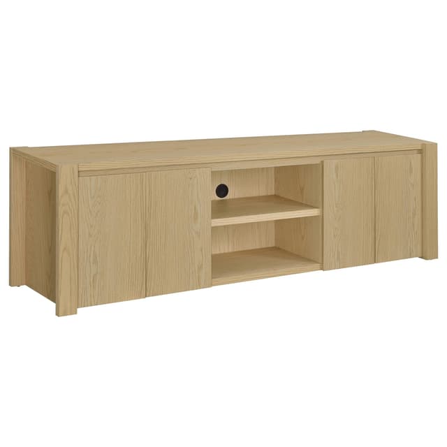 Laurelton 78-inch 4-door TV Stand Media Console Light Oak — photo 1