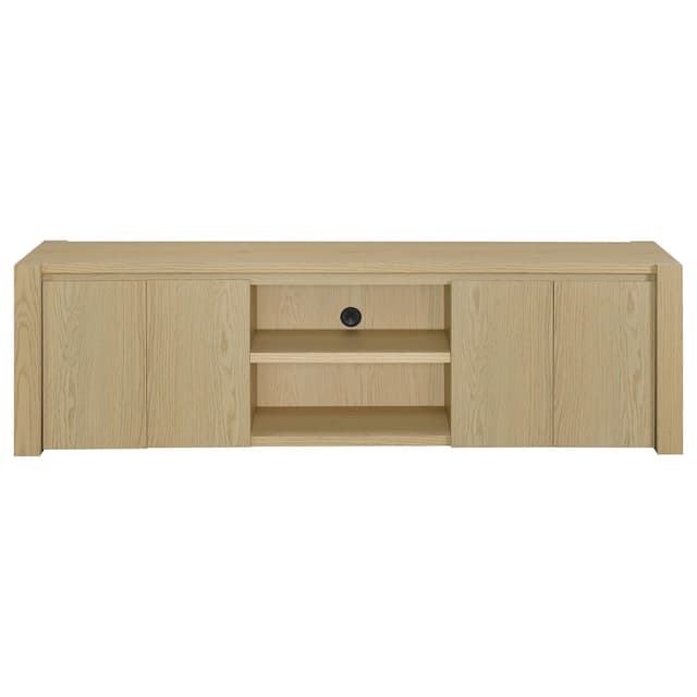 Laurelton 78-inch 4-door TV Stand Media Console Light Oak — photo 4