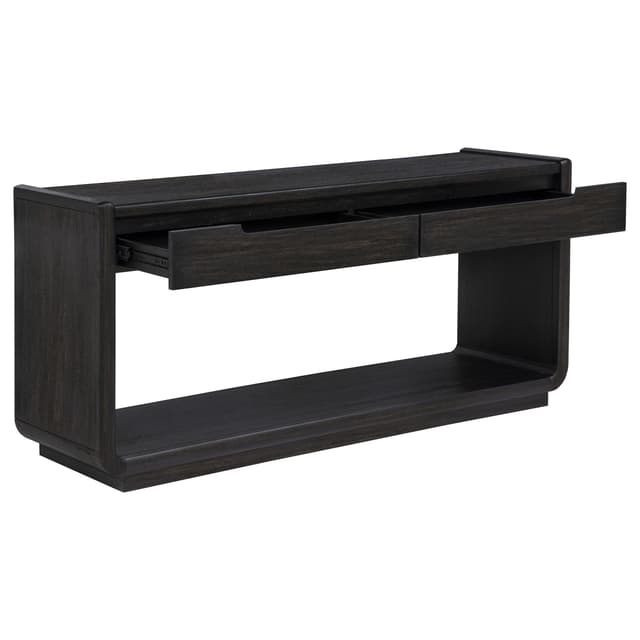 Leandro 2-drawer Entryway Sofa Console Table Burnished Black — photo 3
