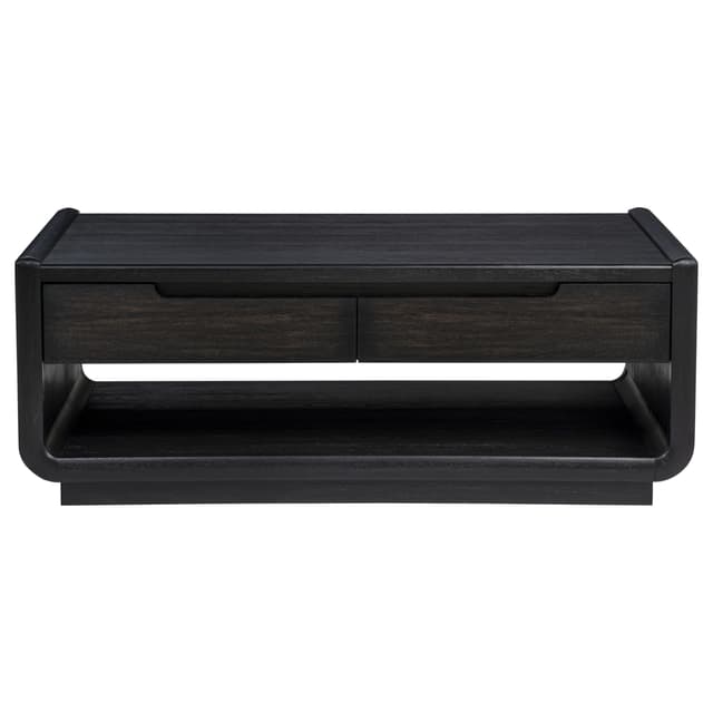 Leandro 2-drawer Wood Cocktail Coffee Table Burnished Black — photo 4