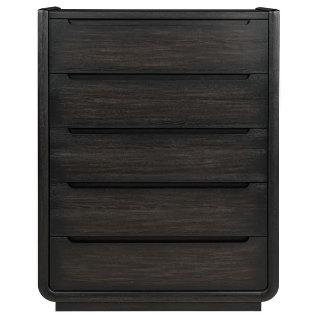 Leandro 5-drawer Bedroom Chest of Drawers Burnished Black — photo 3