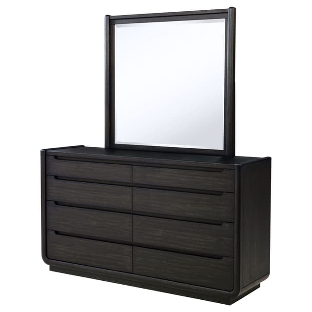 Leandro 8-drawer Bedroom Dresser with Mirror Burnished Black — photo 4