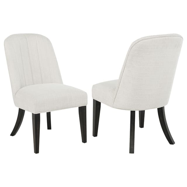 Leandro Upholstered Dining Side Chair Cream (Set of 2) — photo 1