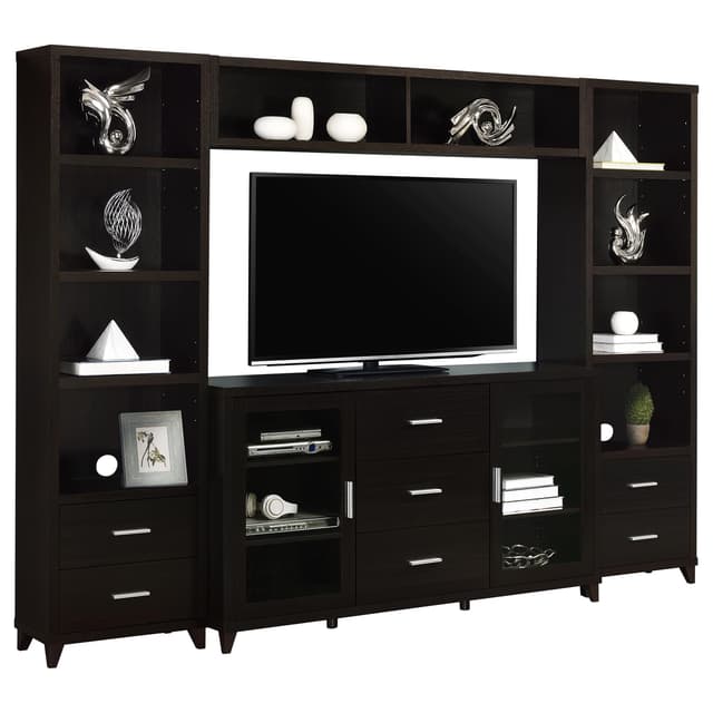 Lewes 4-piece 60-inch TV Entertainment Center Cappuccino — photo 1