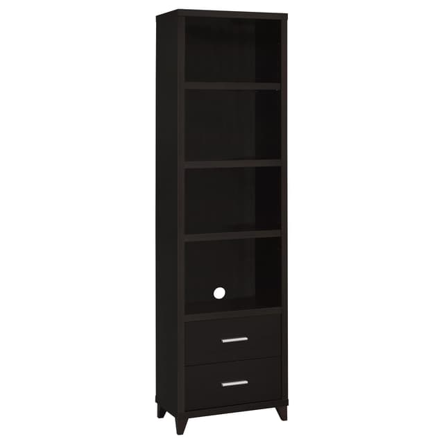Lewes 4-shelf Engineered Wood Media Tower Cappuccino — photo 1