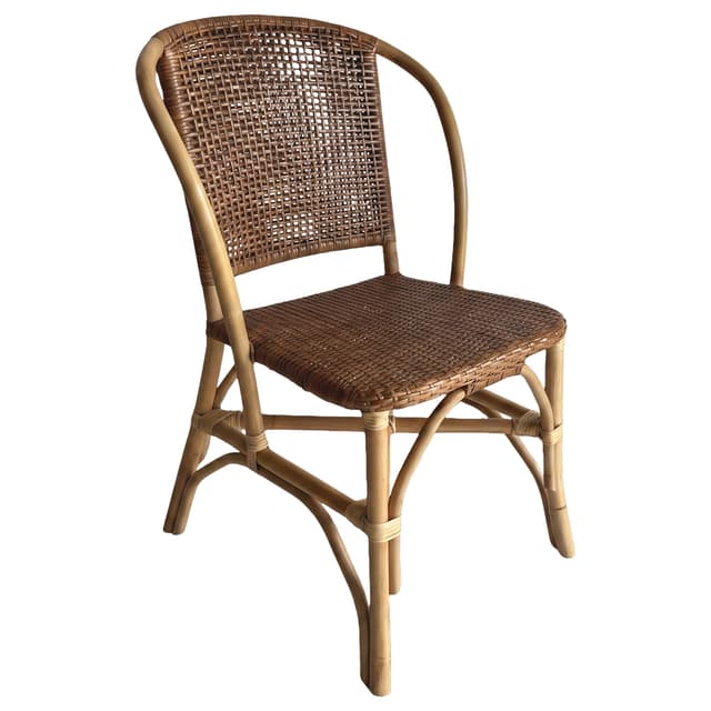 Lexley Woven Rattan Dining Side Chair Brown (Set of 2) — photo 3