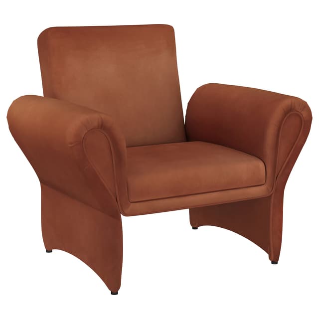 Liana Upholstered Roll Arm Accent Armchair Rust Orange — photo 1