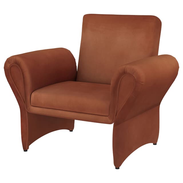 Liana Upholstered Roll Arm Accent Armchair Rust Orange — photo 4