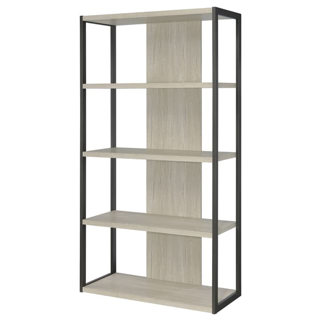 Loomis 72-inch 4-shelf Bookshelf Whitewashed Grey — photo 4