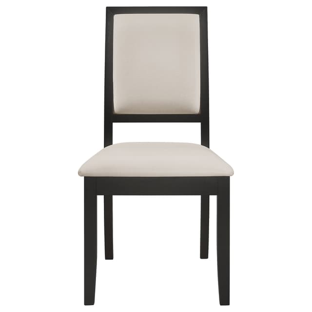 Louise Upholstered Wood Dining Side Chair Black (Set of 2) — photo 4