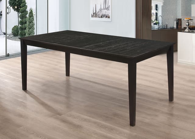 Louise Rectangular 78-inch Extension Leaf Dining Table Black — photo 2
