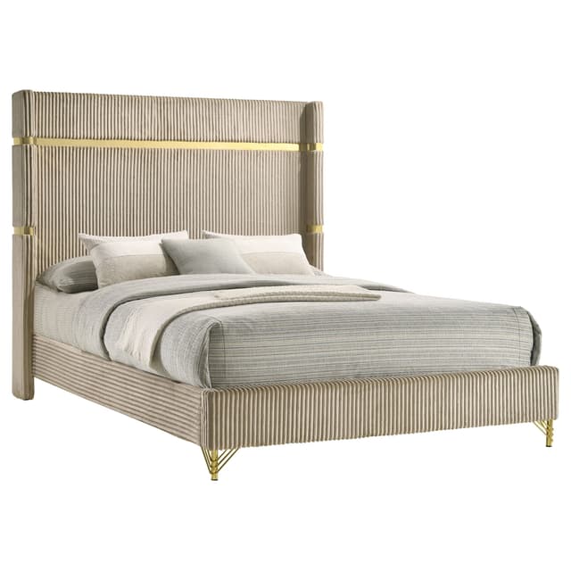 Lucia Upholstered Wingback Bed — photo 3