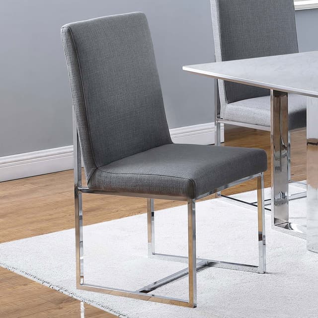 Mackinnon Upholstered Dining Side Chair Grey (Set of 2) — photo 2
