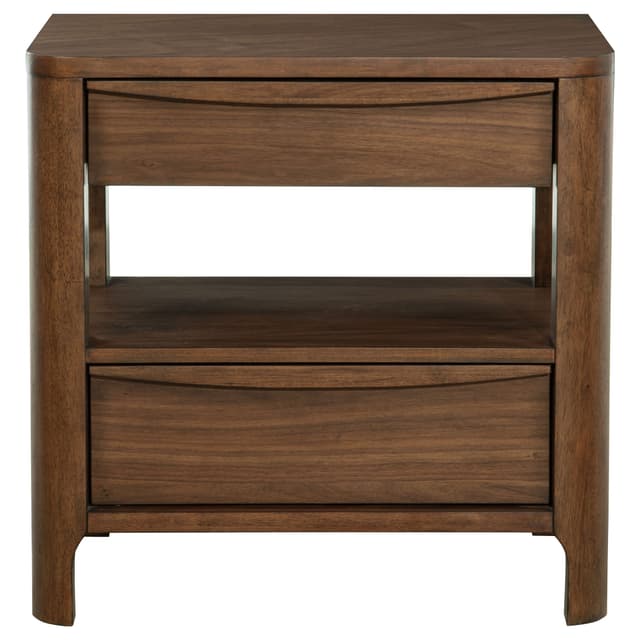 Maderia 2-drawer Nightstand Bedside Table Walnut — photo 3