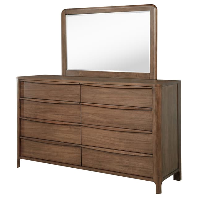 Maderia 8-drawer Dresser and Mirror Walnut — photo 4