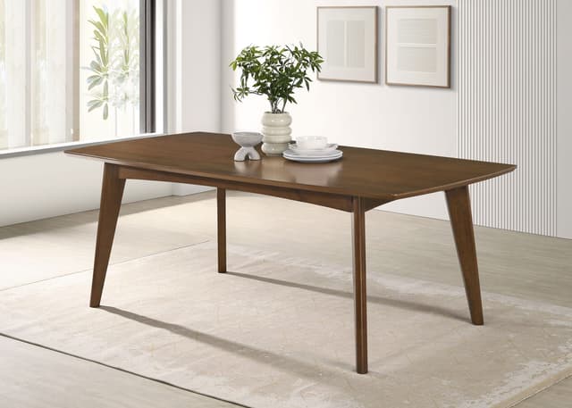 Malone Rectangular 78-inch Wood Dining Table Dark Walnut — photo 2