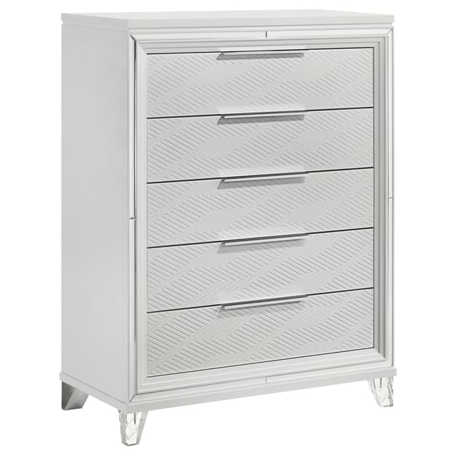 Marmore 5-drawer Bedroom Chest of Drawers White — photo 1