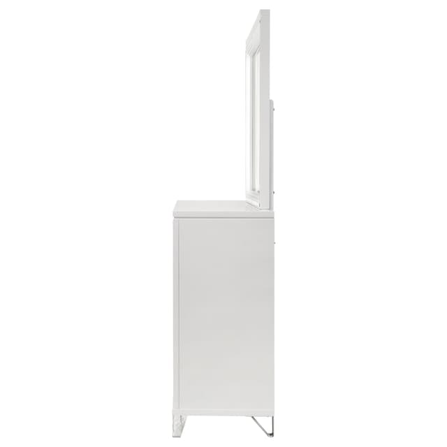 Marmore 9-drawer Dresser and LED Mirror White — photo 5
