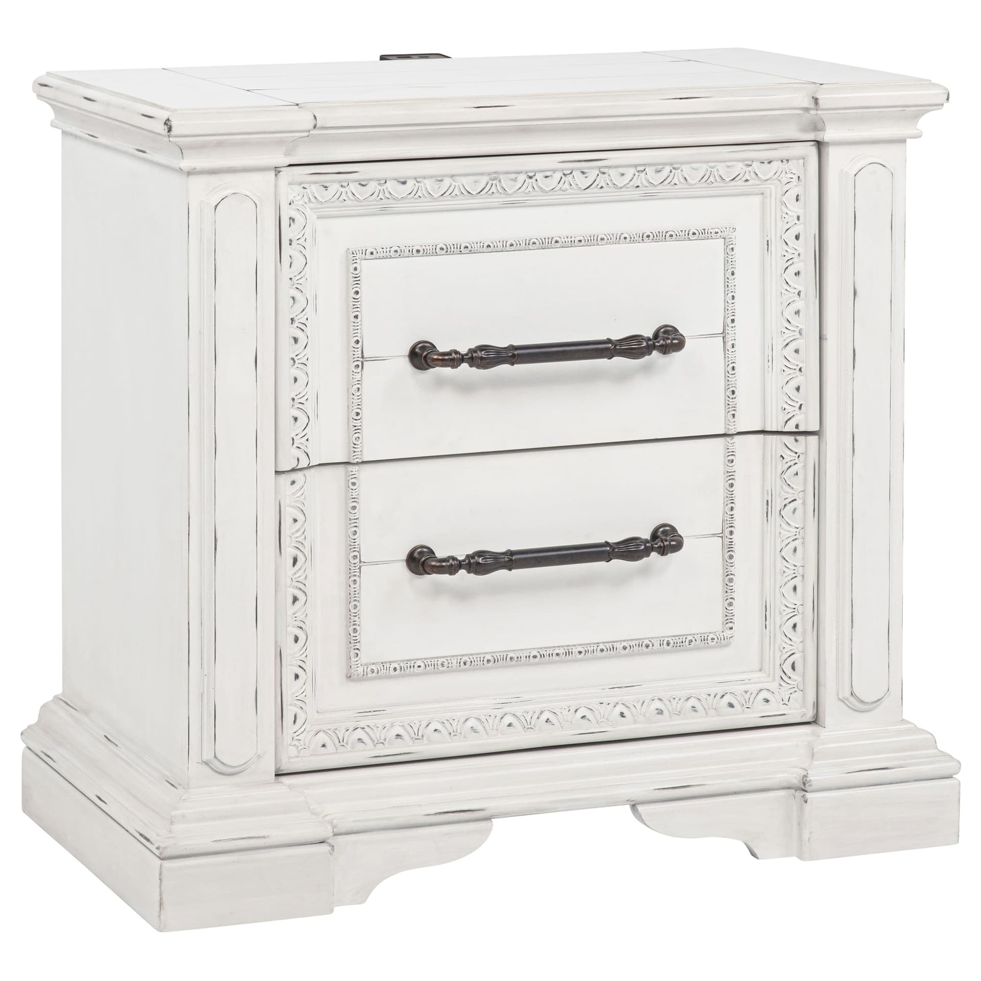 McKinney 2-drawer Nightstand with Dual USB Vintage White