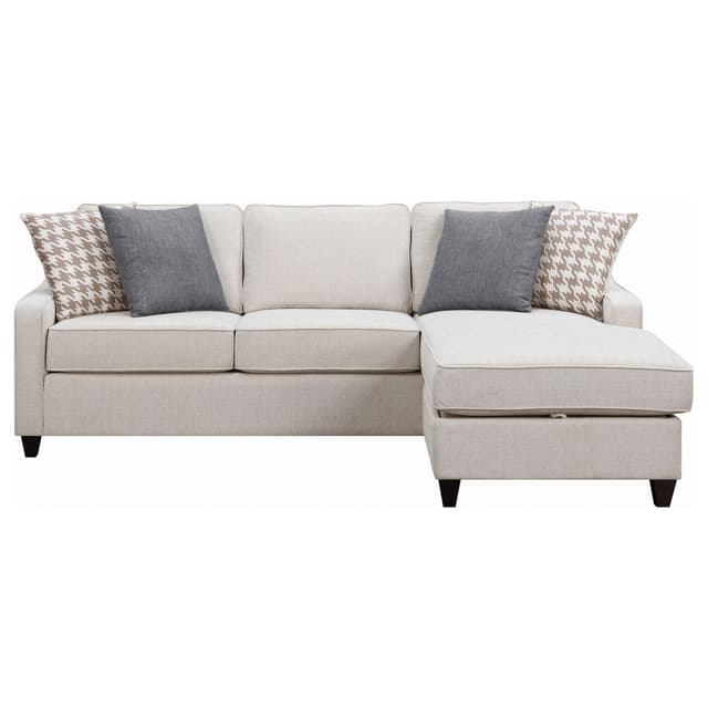 Mcloughlin Upholstered Sloped Arm Sectional Sofa Platinum — photo 3