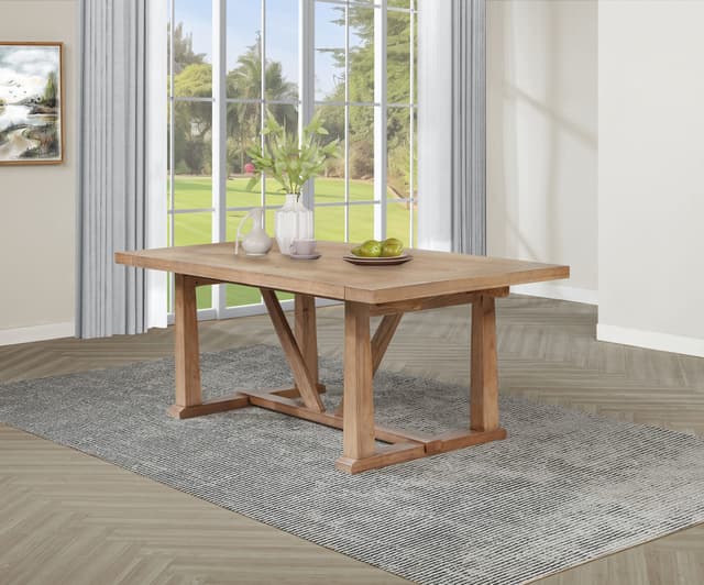 Middleton 106-inch Extension Leaf Dining Table Natural Brown — photo 3