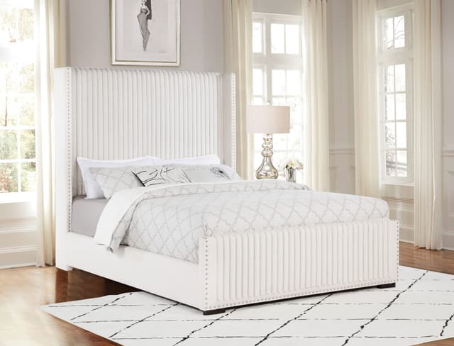 Natasha Upholstered Wingback Bed — photo 2