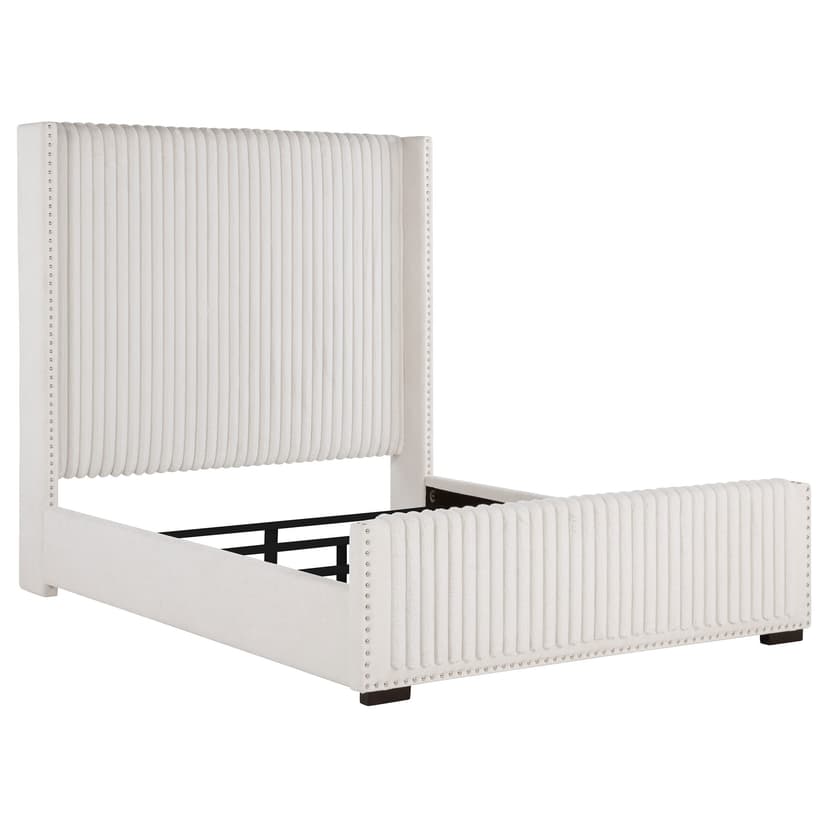Natasha Upholstered Wingback Bed