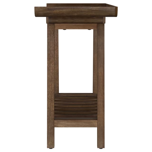 Ornelas 46-inch Console Table with Slatted Shelf Mango Brown — photo 5