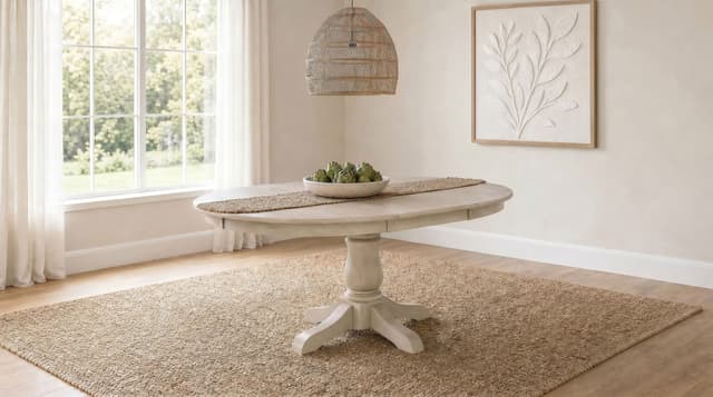 Orrison Oval 62-inch Wood Extension Leaf Dining Table Linen — photo 2