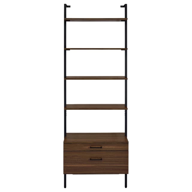 Owens 3-piece 96-inch Wall Mounted Bookshelf Set Walnut — photo 5