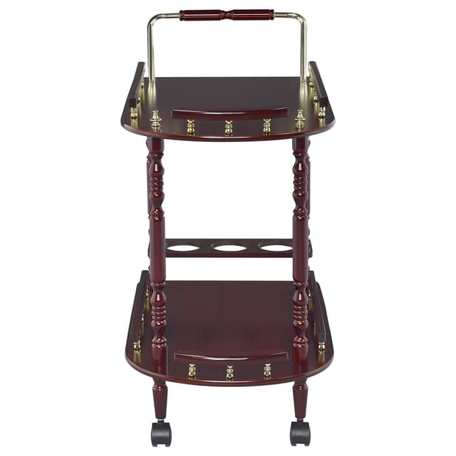 Palmer 2-tier Rectangular Wood Bar Cart Merlot — photo 3