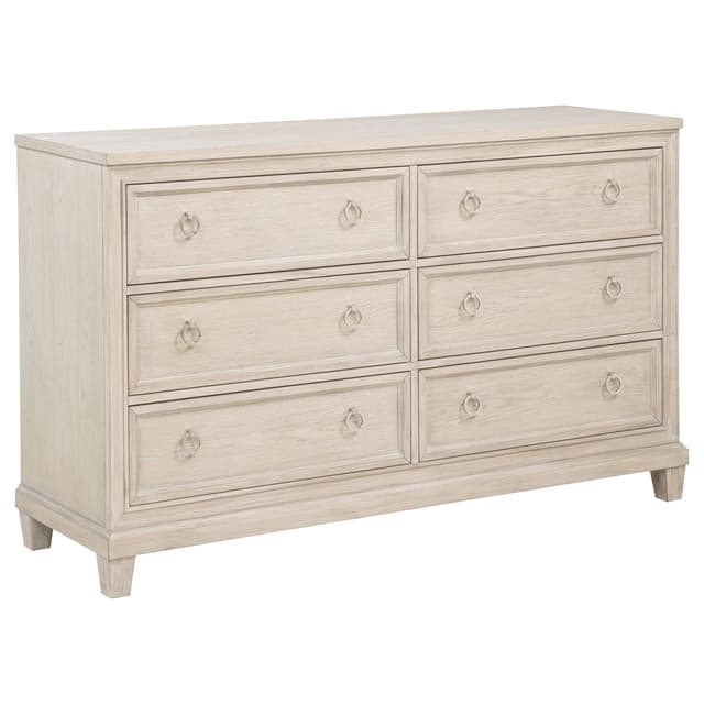 Pembroke 6-drawer Bedroom Dresser Cabinet Washed Oak — photo 1