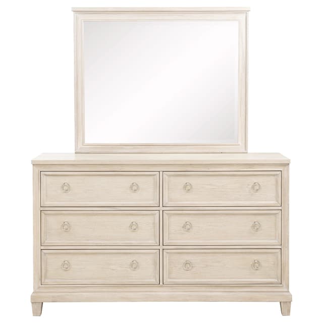 Pembroke 6-drawer Bedroom Dresser with Mirror Washed Oak — photo 3