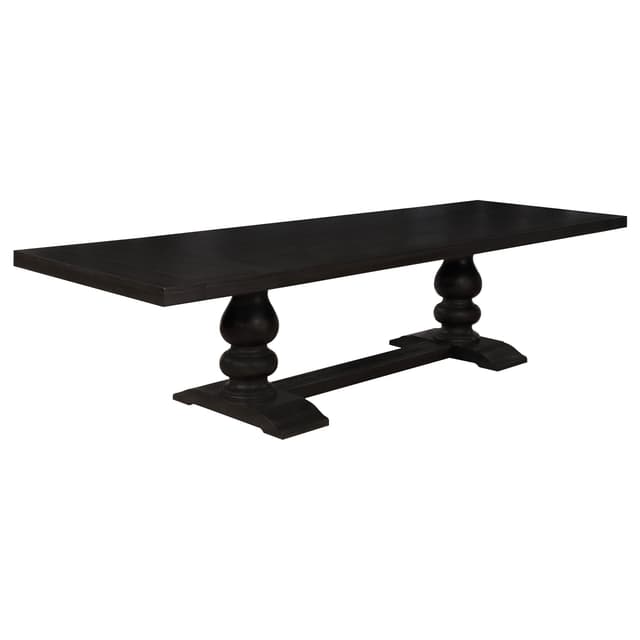 Phelps 123-inch Extension Leaf Dining Table Distressed Noir — photo 1