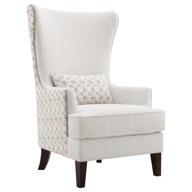 Pippin Upholstered High Wingback Accent Chair Latte — photo 1