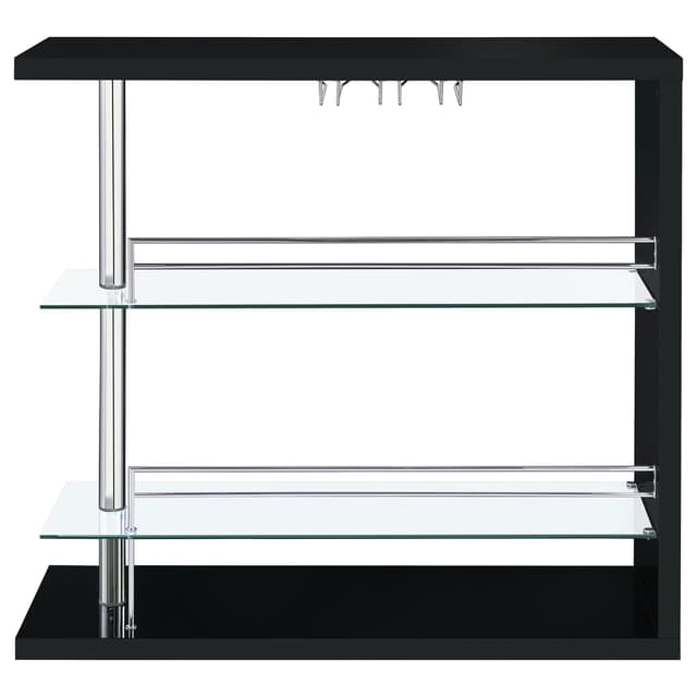 Prescott Rectangular Home Wine Table Black High Gloss — photo 4