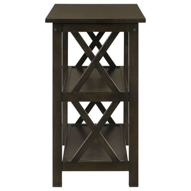 Rachelle 2-shelf Wood Entryway Console Table Deep Merlot — photo 4