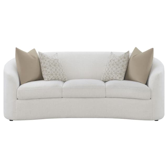 Rainn Boucle Upholstered Sloped Arm Sofa Latte — photo 3