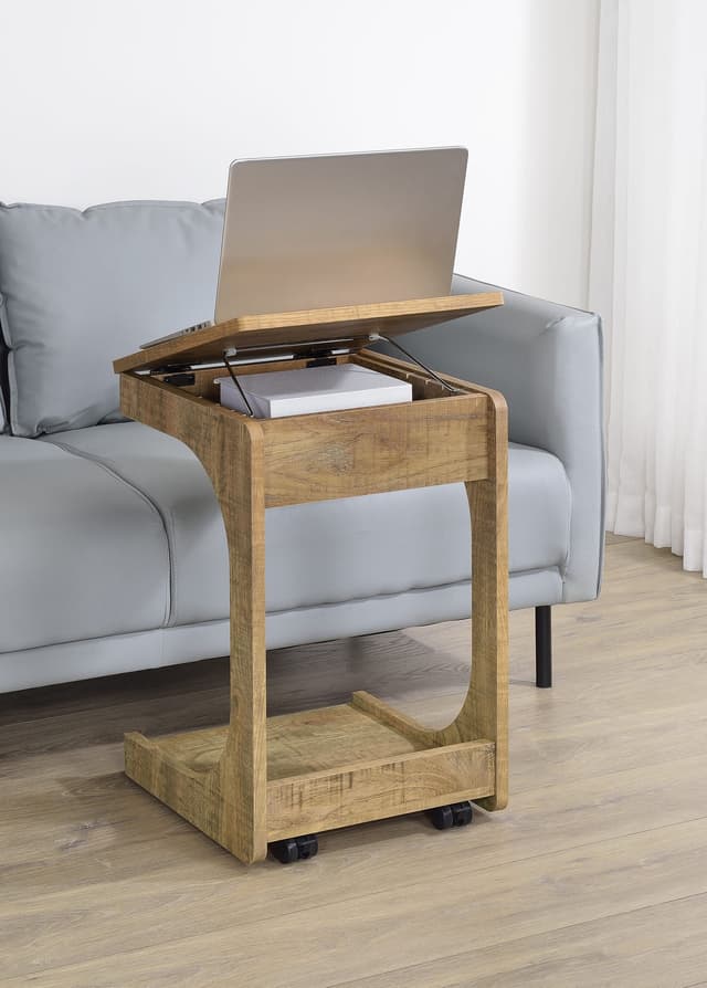 Ralston Lift-Top Side Table with Casters — photo 3