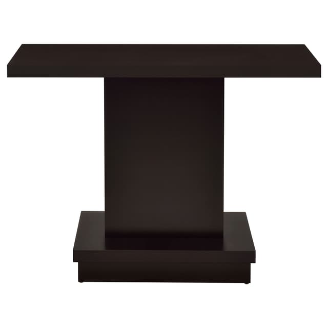 Reston Engineered Wood Pedestal Console Table Cappuccino — photo 3