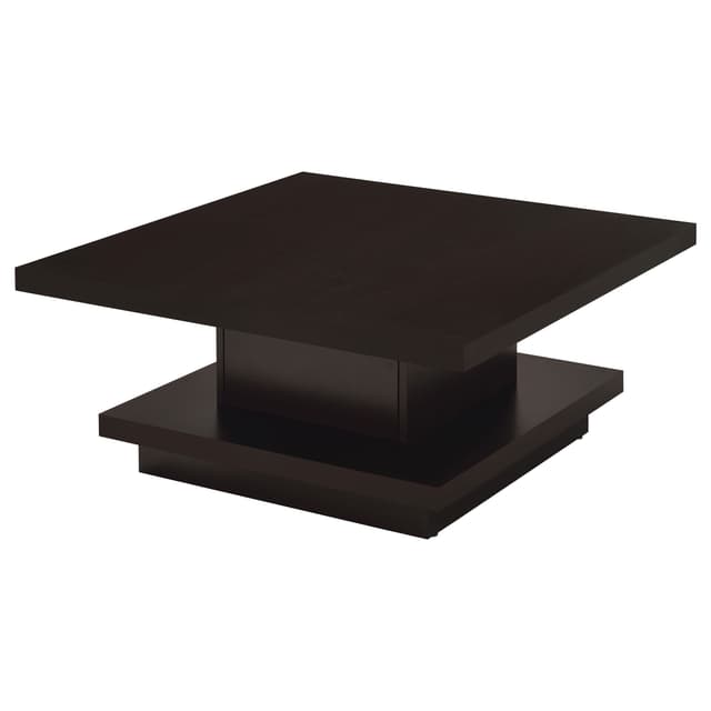 Reston Square Engineered Wood Coffee Table with Casters Cappuccino — photo 1
