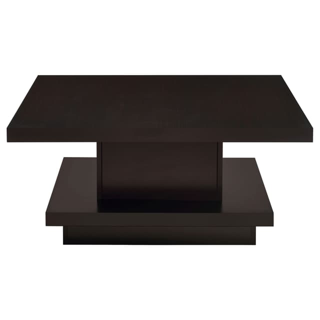 Reston Square Engineered Wood Coffee Table with Casters Cappuccino — photo 4
